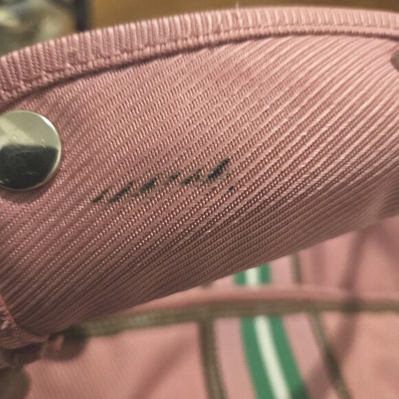 Vintage Tommy Hilfiger Duffle Bag Pink 21x12 Weekender Carry-on - Picture 9 of 10